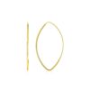 14k Yellow Gold Polished Long Marquise Motif Earrings