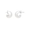 Sterling Silver C Hoop Earrings
