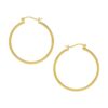 14k Yellow Gold Polished Hoop Earrings (1.5x40mm)