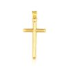 14k Yellow Gold High Polish Cross Pendant