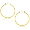 10k Yellow Gold Polished Hoop Earrings (1.5x40mm)