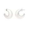 Sterling Silver Half Moon Hoop Earrings