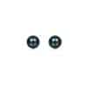 14k Yellow Gold Cultured Black Pearl Stud Earrings (7mm)