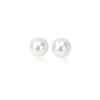 14k Yellow Gold Freshwater Cultured White Pearl Stud Earrings (6mm)