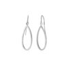 14k White Gold Earrings with Polished Open Teardrop Dangles