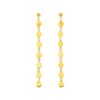 14k Yellow Gold Post Dangle Earrings with Polished Circles