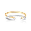14k Two-Tone Gold Toe Ring with a Fancy Open Wire Style