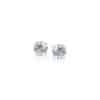 Sterling Silver Faceted White Cubic Zirconia Stud Earrings(3mm)