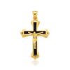 14k Yellow Gold Black Onyx Cross Pendant