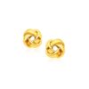 14k Yellow Gold Classic Love Knot Stud Earrings