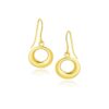 14k Yellow Gold Open Circle Dangle Earrings