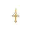 14k Tri Color Gold Cross Pendant