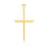 14k Yellow Gold Polished Flat Cross Pendant