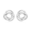 Polished Open Love Knot Earrings in Sterling Silver