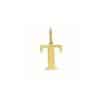 14K Yellow Gold Initial T Charm Pendant