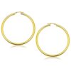 14k Yellow Gold Polished Hoop Earrings (3x50mm)