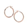 14k Rose Gold Polished Hoop Earrings (2x25mm)
