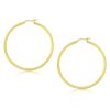 14k Yellow Gold Polished Hoop Earrings (2x45mm)