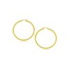14k Yellow Gold Polished Hoop Earrings (3x20mm)