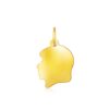 14k Yellow Gold Small Girl Head Charm