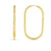 14k Yellow Gold Endless Large Paperclip Hoop Earrings