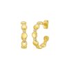 Yellow Gold Diamond Bauble Hoop Earrings (0.08cttw)