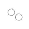 10k White Gold Polished Hoop Earrings (3x30mm)