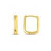 14k Yellow Gold Small Square Huggie Hoops
