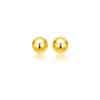 14k Yellow Gold Spherical Stud Earrings (8mm)