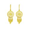 Dream Catcher Earrings in 14k Yellow Gold