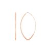 14k Rose Gold Polished Long Marquise Motif Earrings