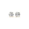 2 cttw Certified IGI Lab Grown Round Diamond Earrings 14k Yellow Gold (G/VS2)