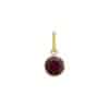 14K Yellow Gold Round Ruby Charm Pendant