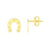 14K Yellow Gold Horseshoe Earrings
