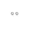 14k White Gold Spherical Stud Earrings (7.0 mm)