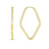 14k Yellow Gold Endless Marquise Hoops