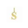 14K Yellow Gold Initial S Charm Pendant