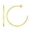 14k Yellow Gold Polished Hoop Earrings(1.5x40mm)