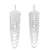 Sterling Silver Multi Strand Chain Drop Chandelier Earrings