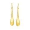 14k Yellow Gold Long Polished Teardrop Dangling Earrings