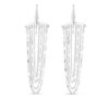Sterling Silver Multi Strand Chain Drop Chandelier Earrings