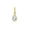 14K Yellow Gold Pear Aqua Charm Pendant