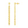 14k Yellow Gold Polished Drop Earrings