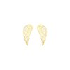 14k Yellow Gold Polished Wing Post Earrings