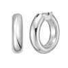 Sterling Silver Round Hoop Earrings