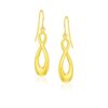 14k Yellow Gold Polished Earrings in Infinity Design