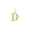 14K Yellow Gold Initial D Charm Pendant