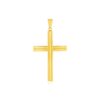 14k Yellow Gold Polished Cross Pendant