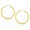 10k Yellow Gold Polished Hoop Earrings (3x40mm)