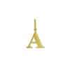 14K Yellow Gold Initial A Charm Pendant